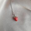 Çilek Tadı Gümüş Renk Muhteşem Kolye