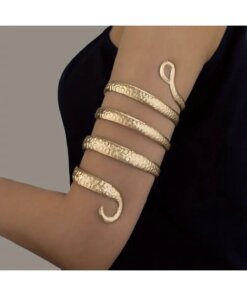 Rodyum Kaplama Sınırlı Sayıda Şık Yılan Bükümlü Kol Takısı