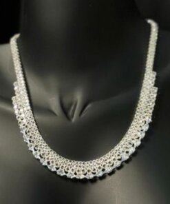 Cleopatra Model Zirkon Taşlı Abiye Kolye Küpe Seti Gelin Nişan Takı Seti