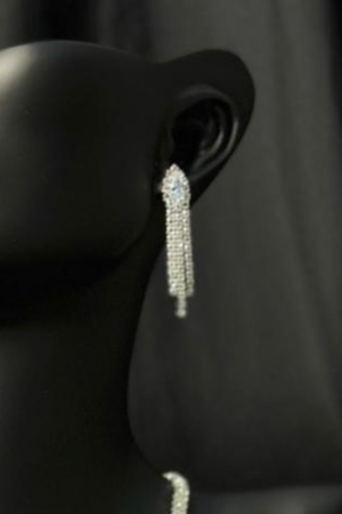 Sarmal Model Zirkon Taşlı Abiye Kolye Küpe Seti Gelin Nişan Takı Seti