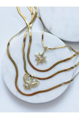 Şık Çelik 4lü Kolye Seti